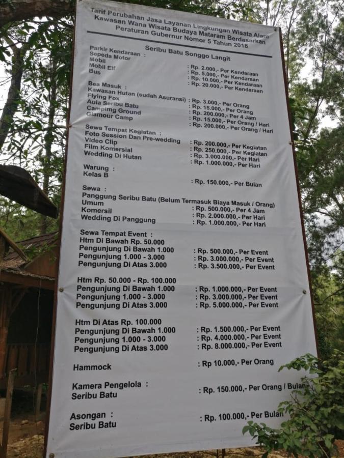 Seribu Batu Songgo Langit Resort & Camp Bantul Eksteriør bilde